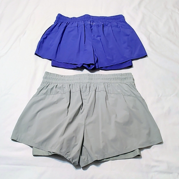 Spyder Women's Athletic Shorts in Gray and Blue - Picture 3 of 5